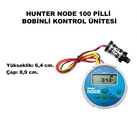 HUNTER NODE 100 BOBİNLİ 1 İSTASYON PİLLİ KONTROL ÜNİTESİ