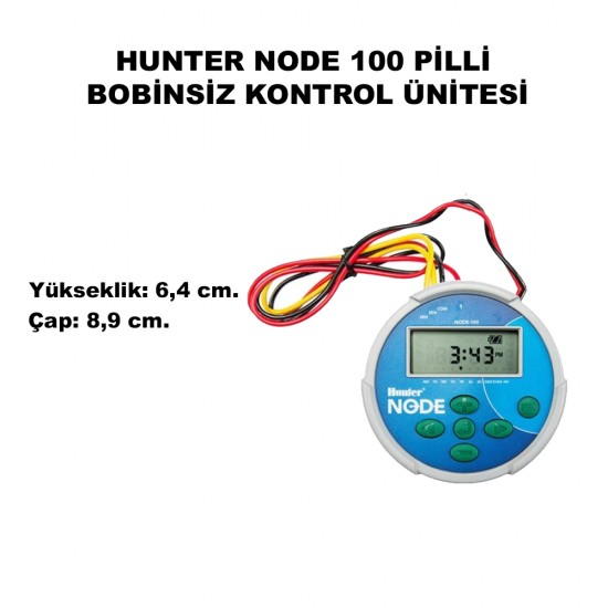 HUNTER NODE 100 BOBİNSİZ 1 İSTASYON PİLLİ KONTROL ÜNİTESİ