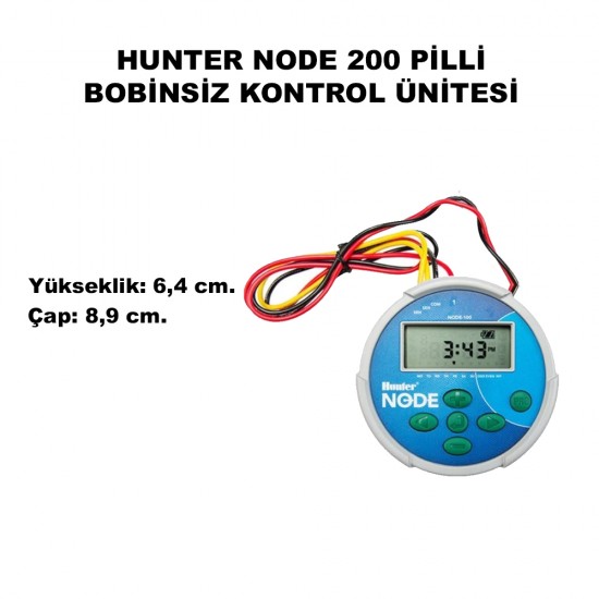 HUNTER NODE 200 BOBİNSİZ 2 İSTASYON PİLLİ KONTROL ÜNİTESİ