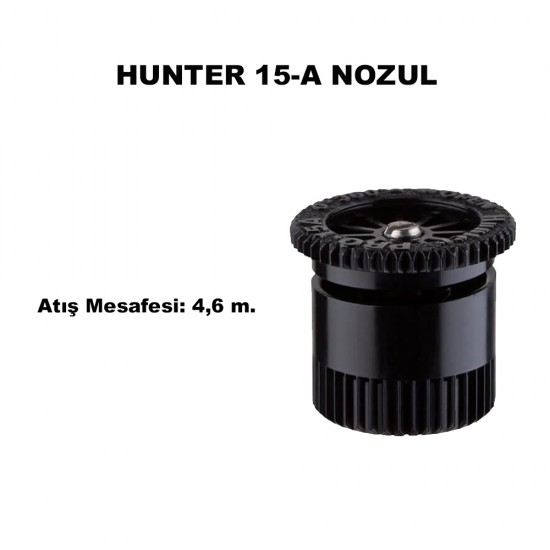 HUNTER AYARLANABİLİR AÇILI 15A NOZUL (SİYAH 4.6 mt.)