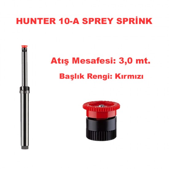 HUNTER PSU-04-10A SPREY SPRİNK (KIRMIZI 3.0 mt.)